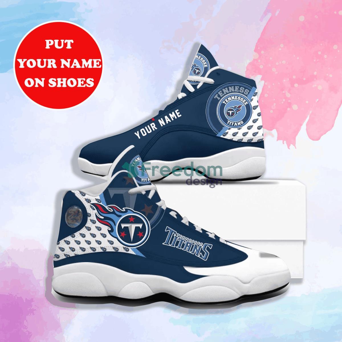 NFL Personalized Your Name Tennessee Titans Air Jordan 13 Shoes