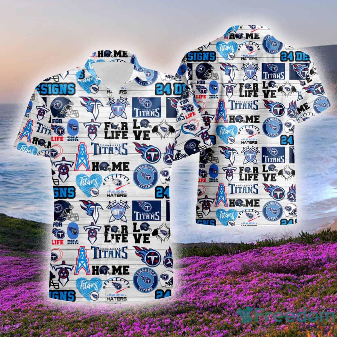 Tennessee Titans NFL Logo Combo Hawaiian Shirt And Short Summer For Men  Women - Freedomdesign