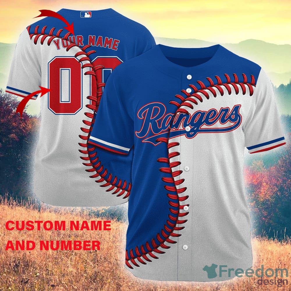Custom Texas Rangers Baseball Shirt Jsy Fan Made Style Sport