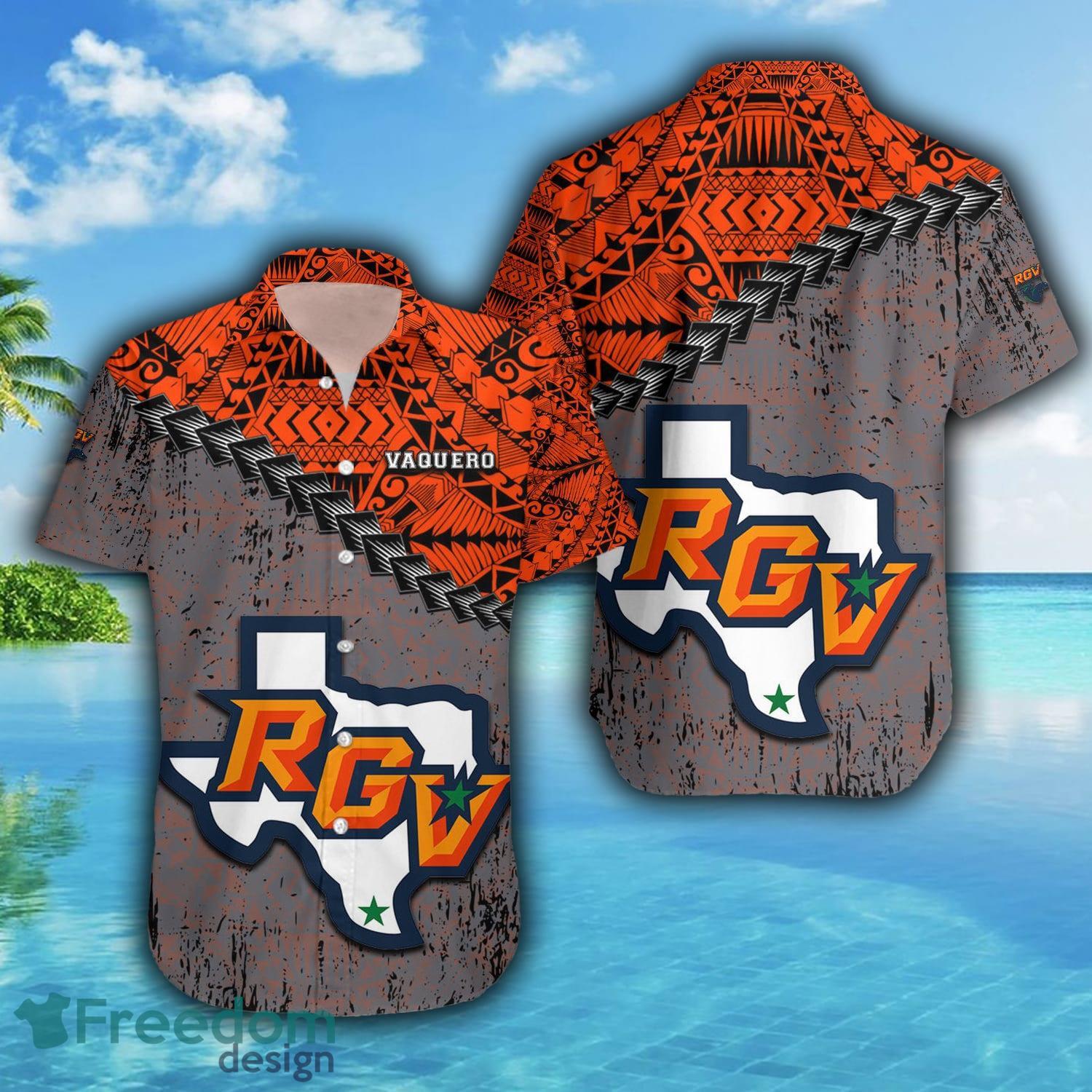 Texas-Rio Grande Valley Vaqueros 3D Hawaiian Shirt Grunge