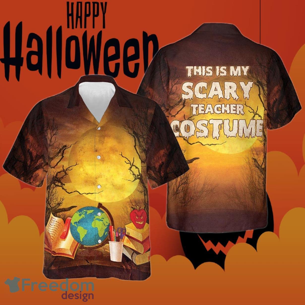 This Is My Scary Teacher Costume Hawaiian Shirt Halloween Gifts For Teachers Product Photo 1