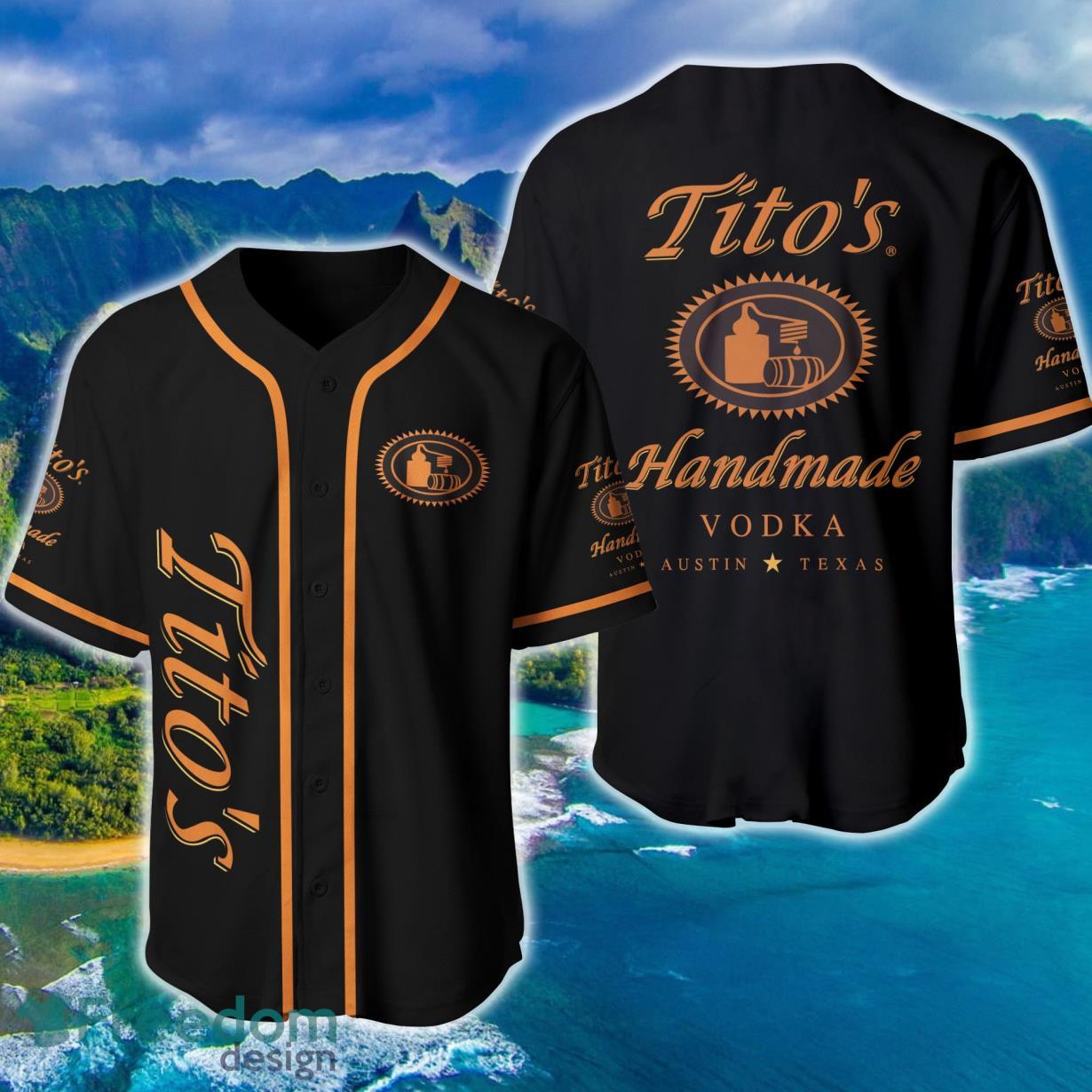 Tito Handmade Vodka Orange Black Baseball Jersey Gift for Beer Lovers HU -  Hopped-Up Tees