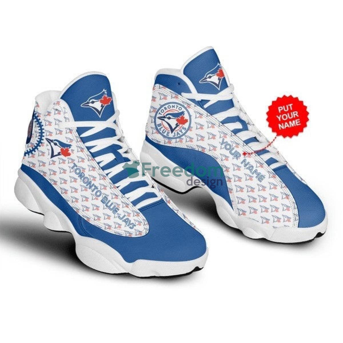 Toronto Blue Football Team Custom Name Air Jordan 13 Shoes Product Photo 1