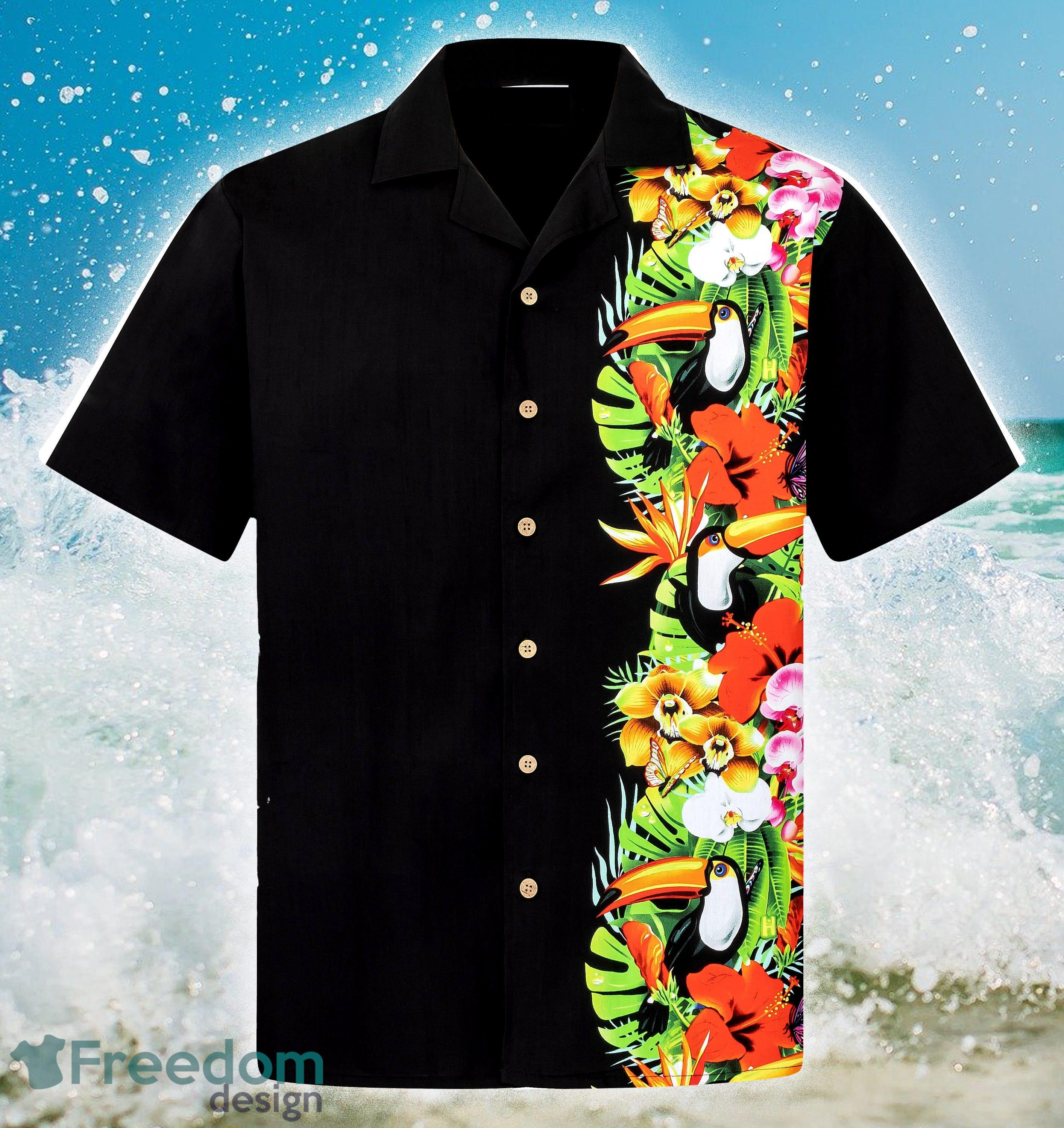 Milwaukee Brewers Yellow Flower Green Palm Leaf Tropical 3D Hawaiian Shirt  - Freedomdesign