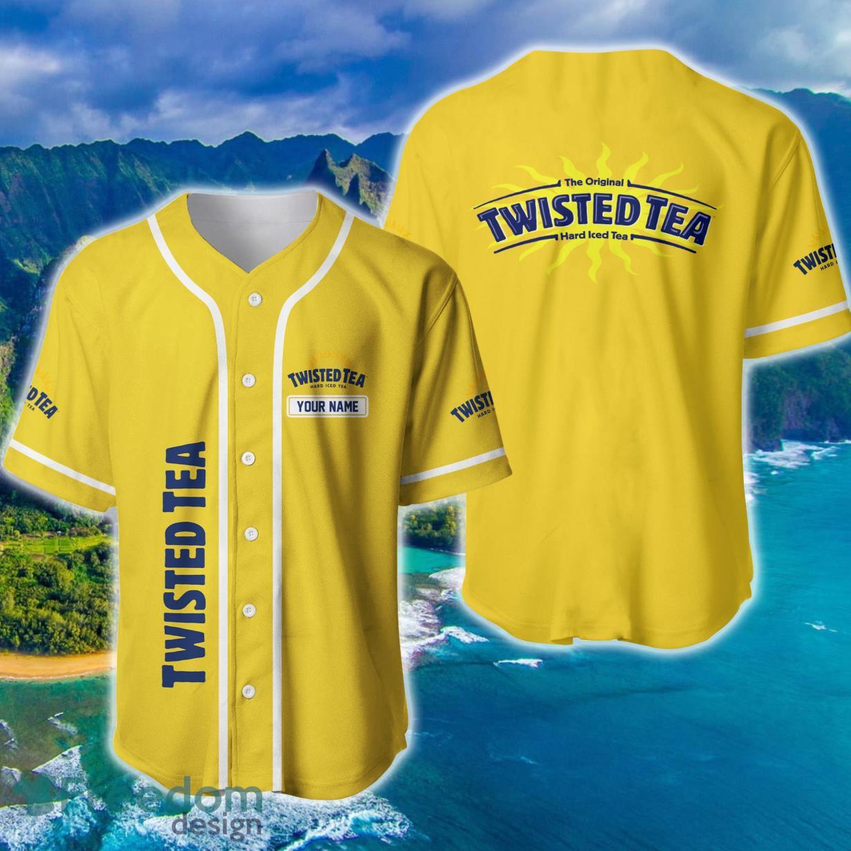 Twisted Tea Yellow Baseball Jersey Product Photo 1