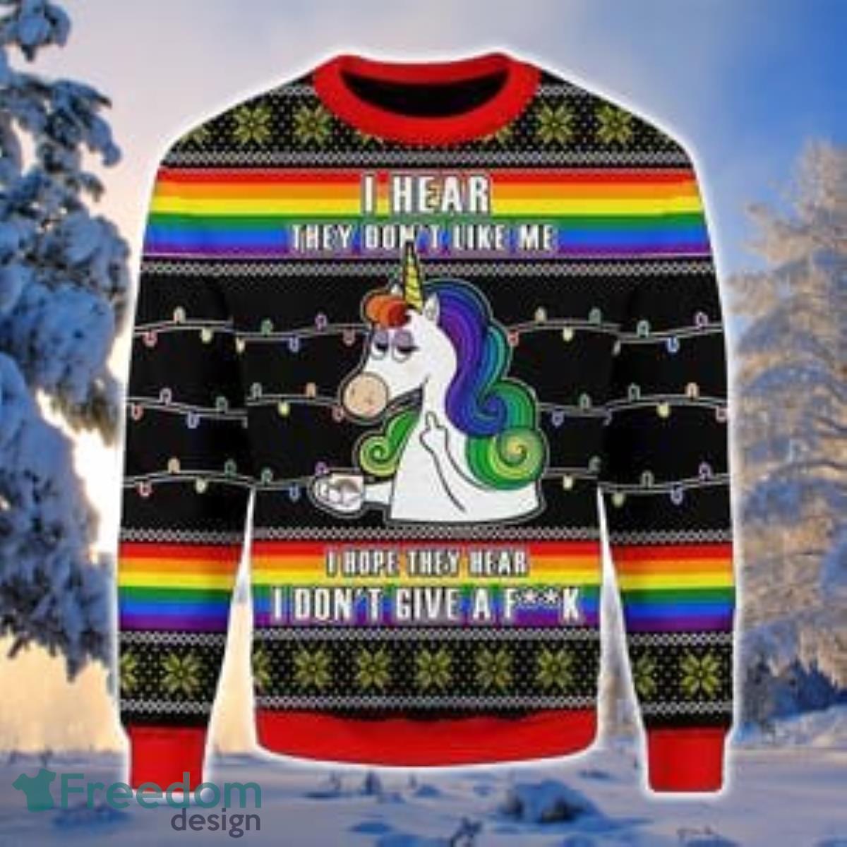 Unicorn 3D Sweater Ugly Christmas Sweater For Men Women Product Photo 1