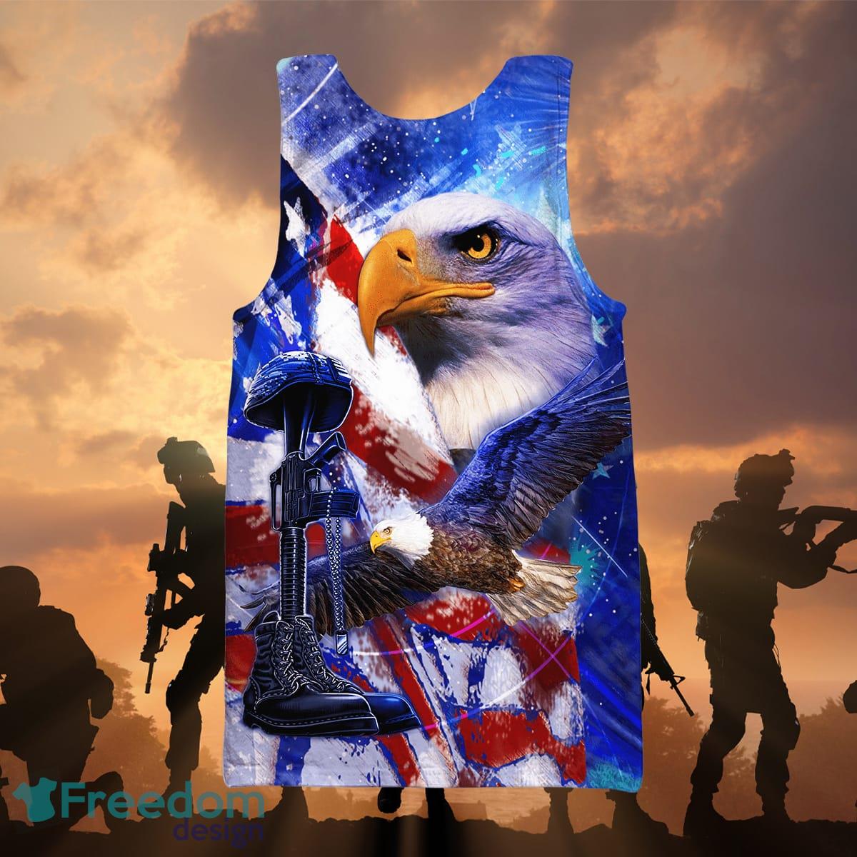 Us Army Veteran Bald Eagle American Flag 3d Hoodie, T-shirt USARM31190384 -  RobinPlaceFabrics