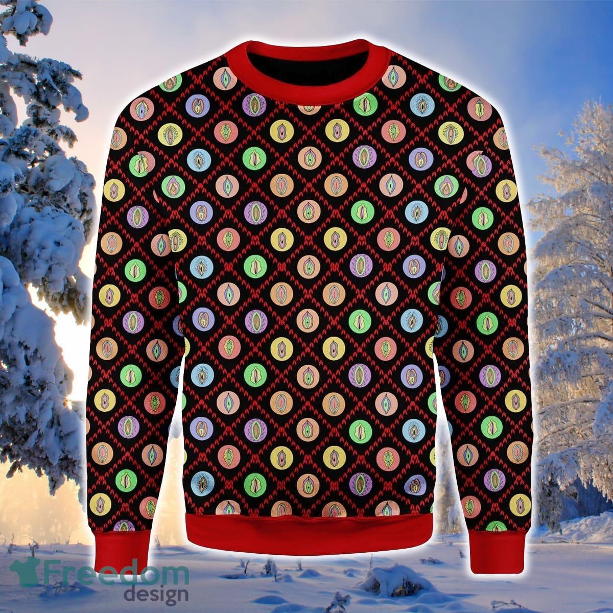 Vagina 3D Sweater Ugly Christmas Sweater For Men Women Product Photo 1