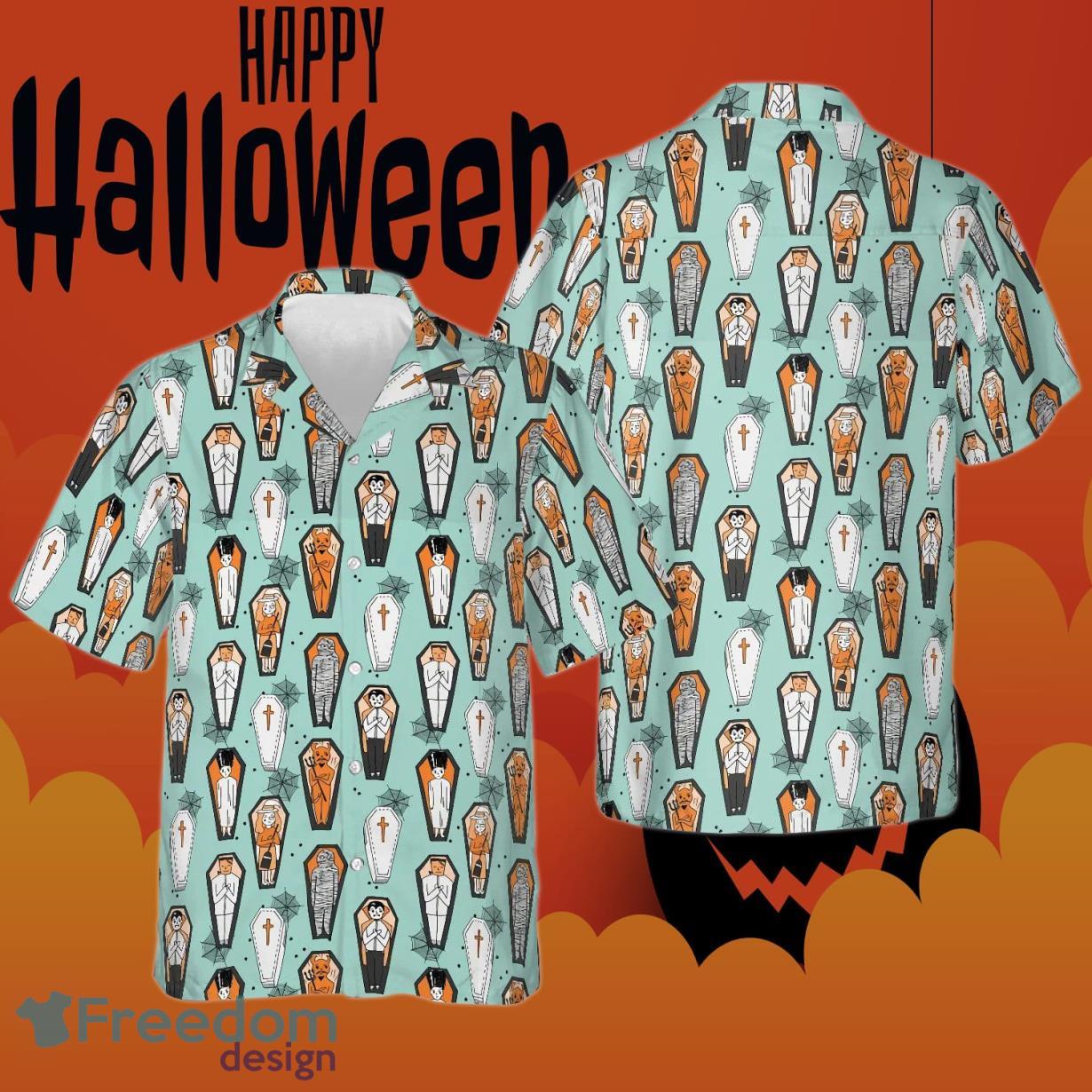 Vampire Coffins Halloween Hawaiian Shirt Best Summer Shirts Good Presents For Boyfriend Product Photo 1