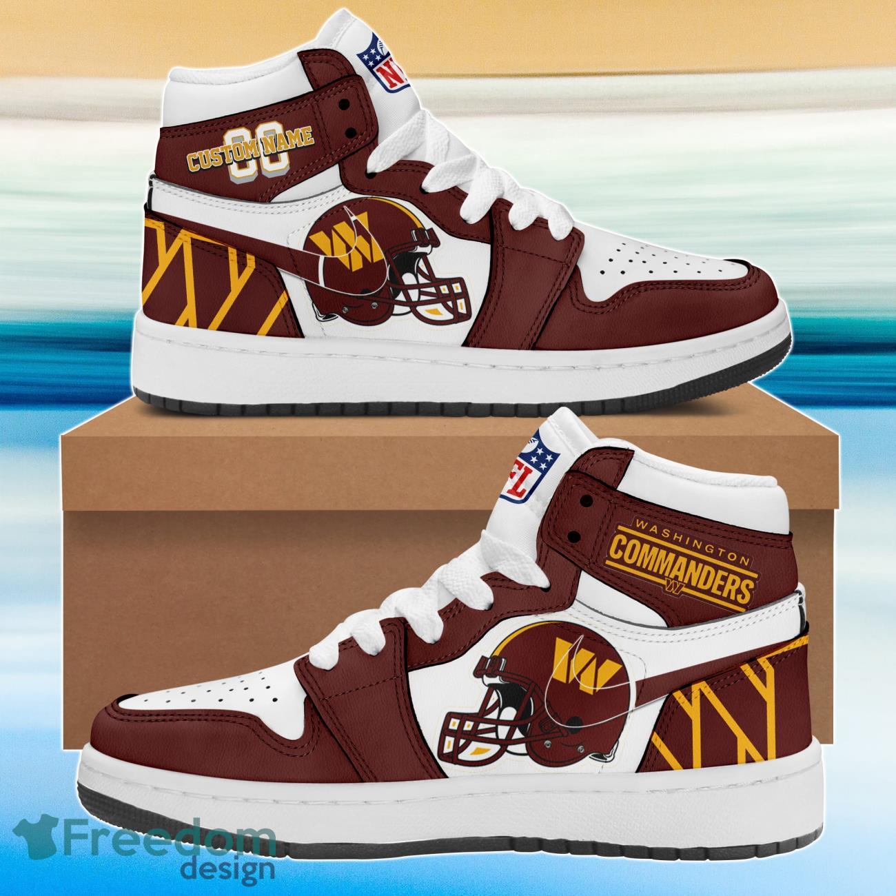 Washington Commanders City Sneaker Air Jordan Hightop Custom Name & Number Product Photo 1