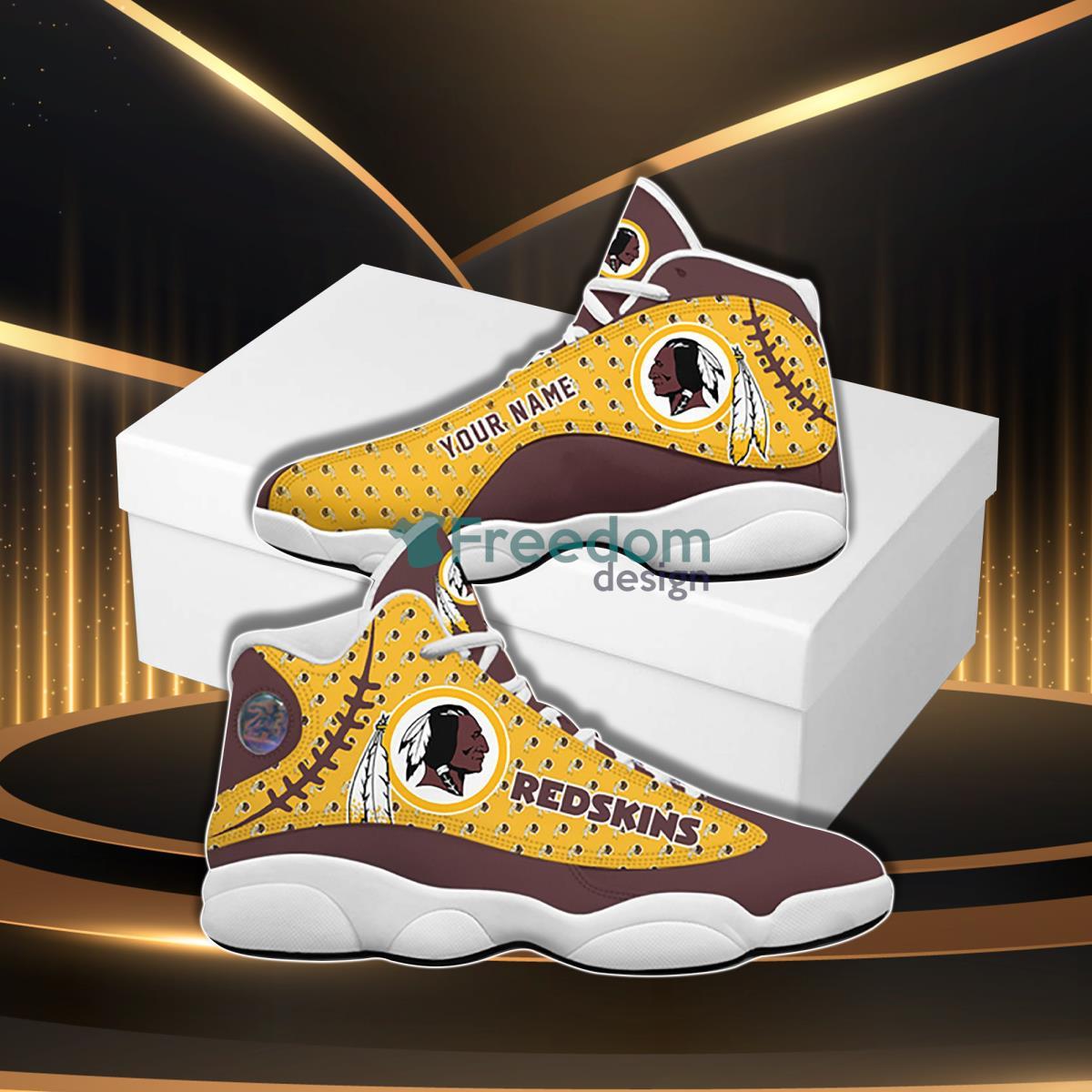 Washington Commanders Football Team Custom Name Air Jordan 13 Sneaker Hot Design For Fans Product Photo 1