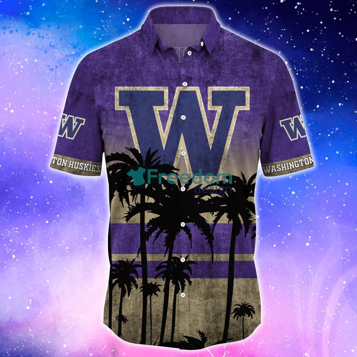 Washington Huskies Trending Hawaiian Shirt And Shorts For Fans Product Photo 2