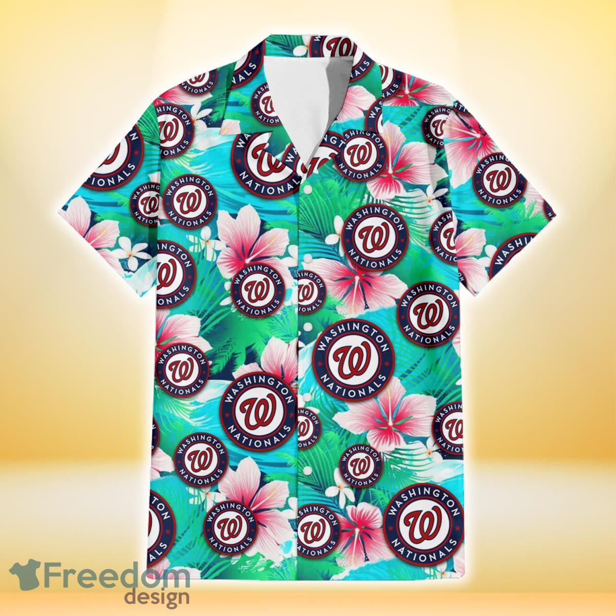 Washington Nationals Set 3D Hawaiian Shirt And Short Gift For Men And Women  - Freedomdesign