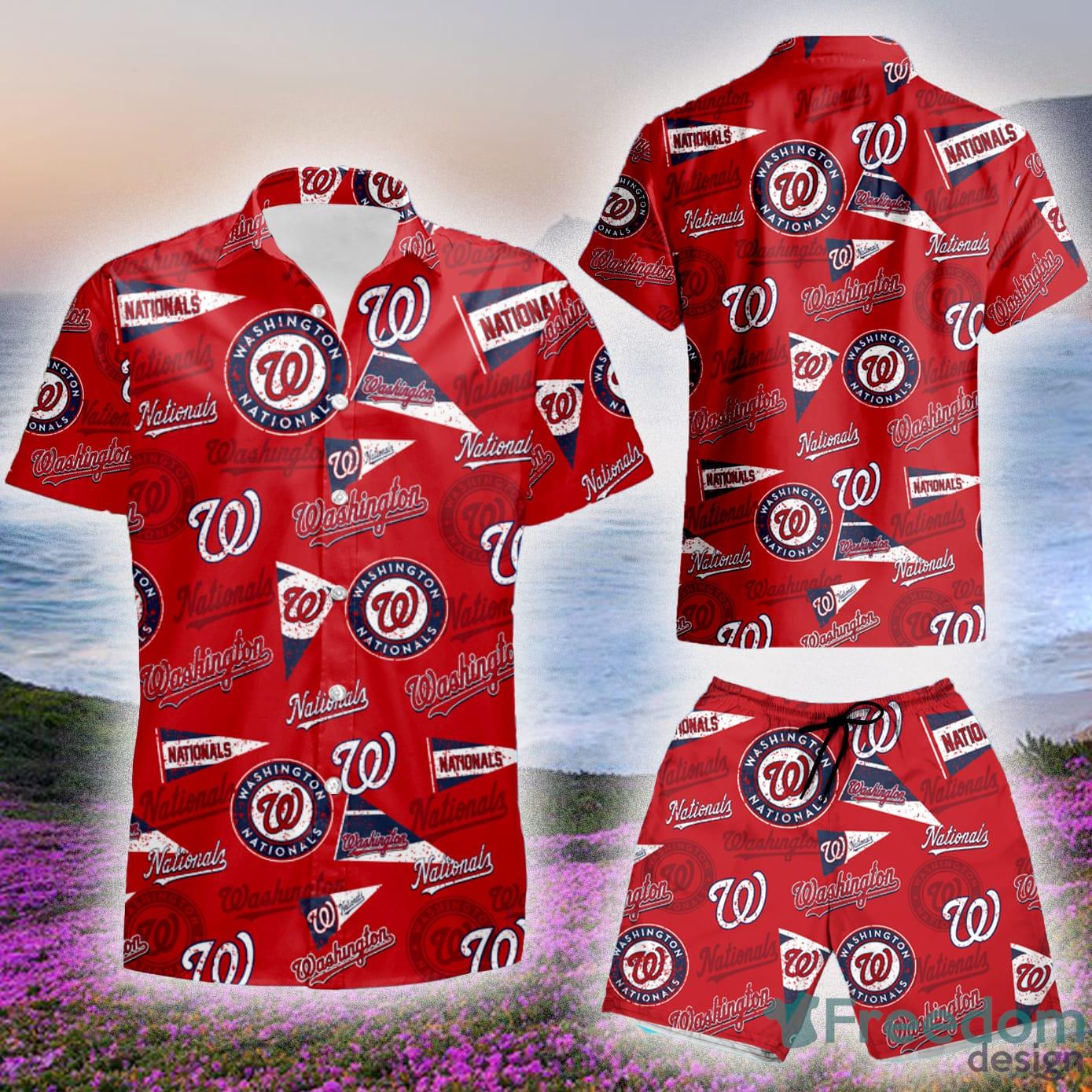Washington Nationals Set 3D Hawaiian Shirt And Short Gift For Men