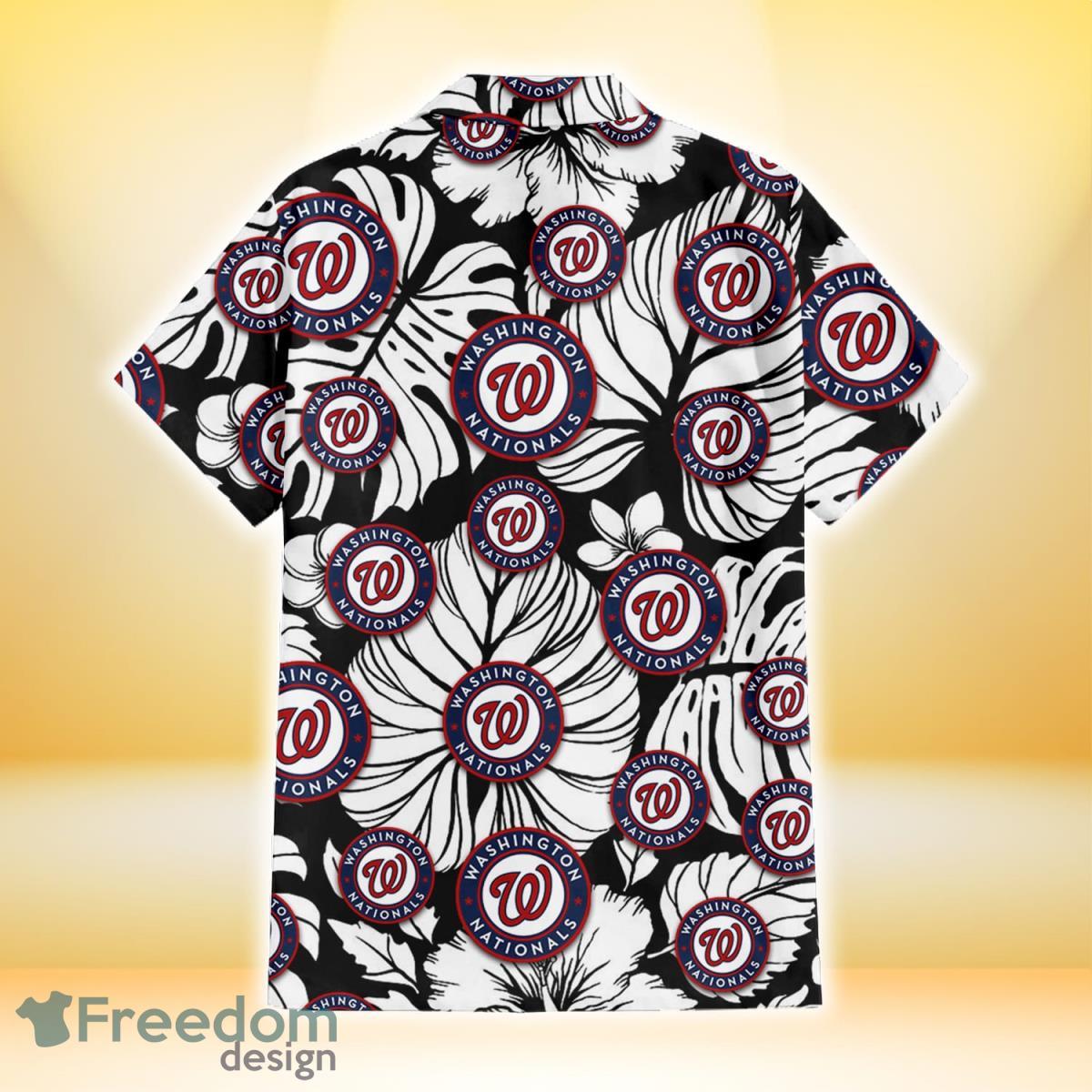 Washington Nationals Sport Fans Hibiscus All Over Print 3D Hawaiian Shirt -  Freedomdesign