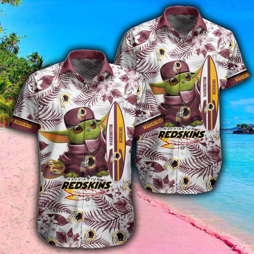 Washington Commanders 3D Hawaiian Shirt Mascot Custom Name