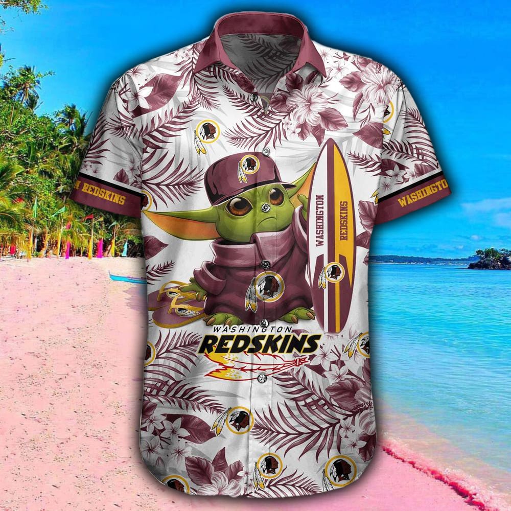 NEW Washington Redskins NFL Hawaiian 3D Shirt