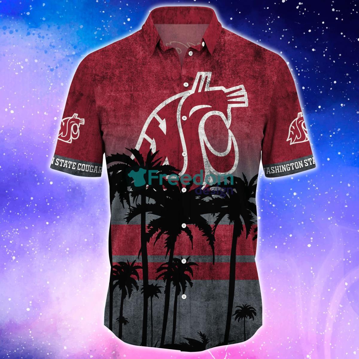 Washington State Cougars Trending Hawaiian Shirt And Shorts For Fans Product Photo 2