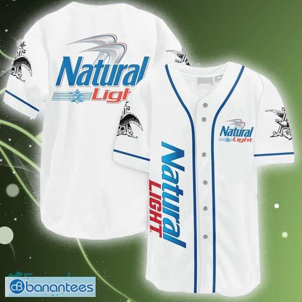 White Natural Light Baseball Jersey Shirt Men And Women For Fans Gift - White Natural Light Baseball Jersey Shirt Men And Women For Fans Gift