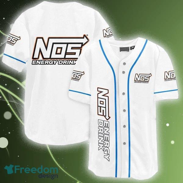 White NOS Energy Drink Baseball Jersey Shirt Men And Women For Fans Gift - White NOS Energy Drink Baseball Jersey Shirt Men And Women For Fans Gift