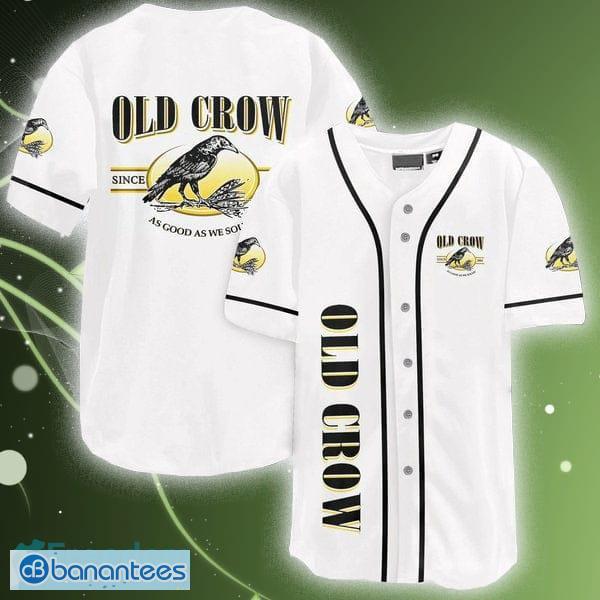 White Old Crow Whiskey Baseball Jersey Shirt Men And Women For Fans Gift - White Old Crow Whiskey Baseball Jersey Shirt Men And Women For Fans Gift