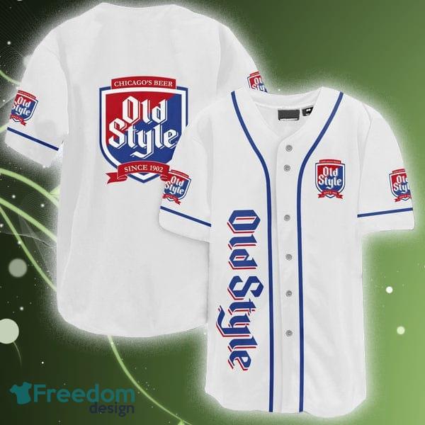 White Old Style Beer Baseball Jersey Shirt Men And Women For Fans Gift - White Old Style Beer Baseball Jersey Shirt Men And Women For Fans Gift