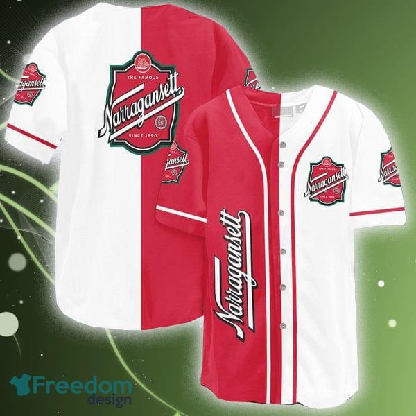 White Red Narragansett Beer Baseball Jersey Shirt Men And Women For Fans Gift - White Red Narragansett Beer Baseball Jersey Shirt Men And Women For Fans Gift