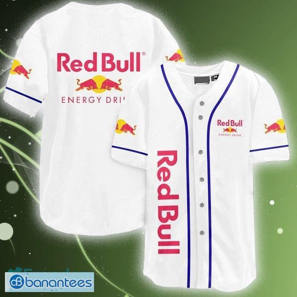 White Redbull Energy Drink Baseball Jersey Shirt Men And Women For Fans Gift - White Redbull Energy Drink Baseball Jersey Shirt Men And Women For Fans Gift