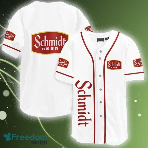 White Schmidt's Beer Baseball Jersey Shirt Men And Women For Fans Gift - White Schmidt's Beer Baseball Jersey Shirt Men And Women For Fans Gift