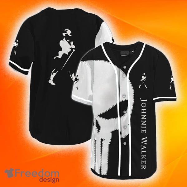White Skull Johnnie Walker Baseball Jersey Shirt Gift For Men And Women - White Skull Johnnie Walker Baseball Jersey Shirt Gift For Men And Women