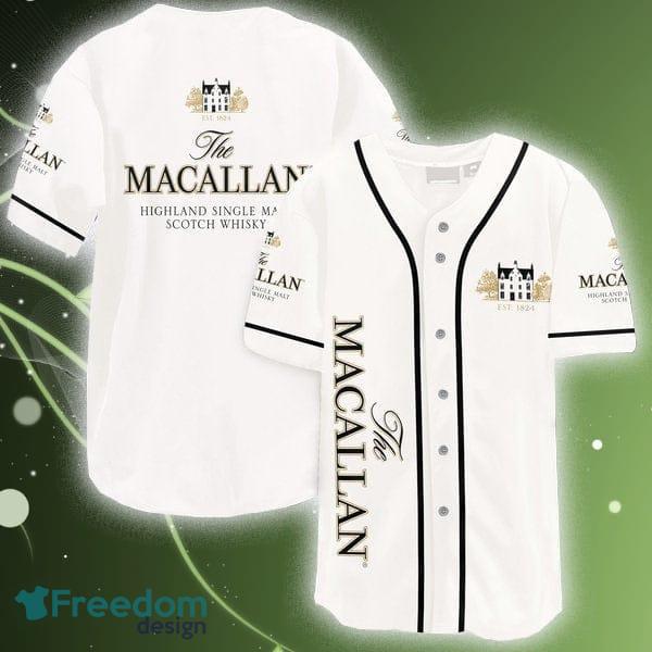 White The Macallan Whiskey Baseball Jersey Shirt Men And Women For Fans Gift - White The Macallan Whiskey Baseball Jersey Shirt Men And Women For Fans Gift