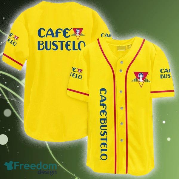 Yellow Café Bustelo Baseball Jersey Shirt Men And Women For Fans Gift - Yellow Café Bustelo Baseball Jersey Shirt Men And Women For Fans Gift