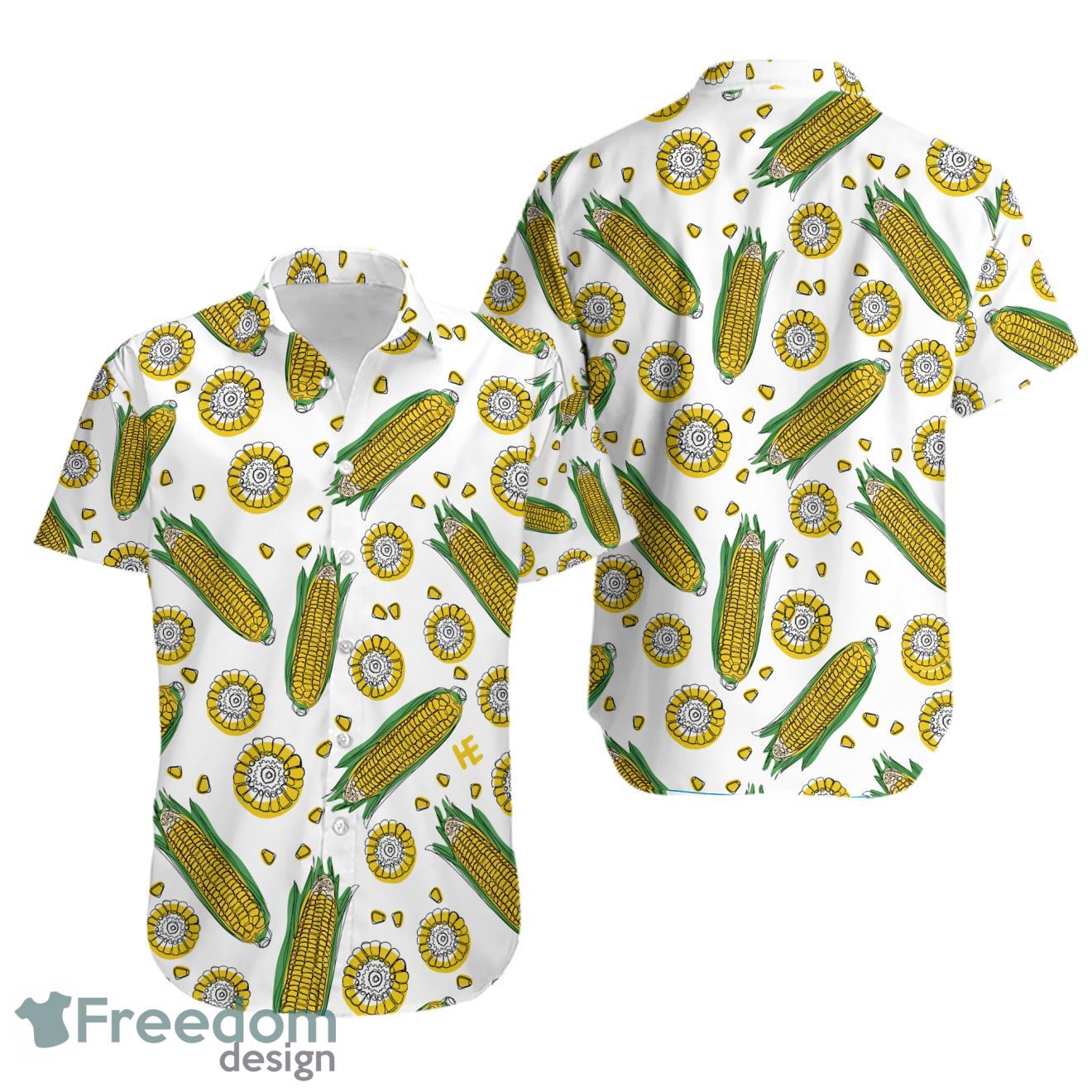 Yellow Corncobs Corn Hawaiian Shirt Product Photo 1