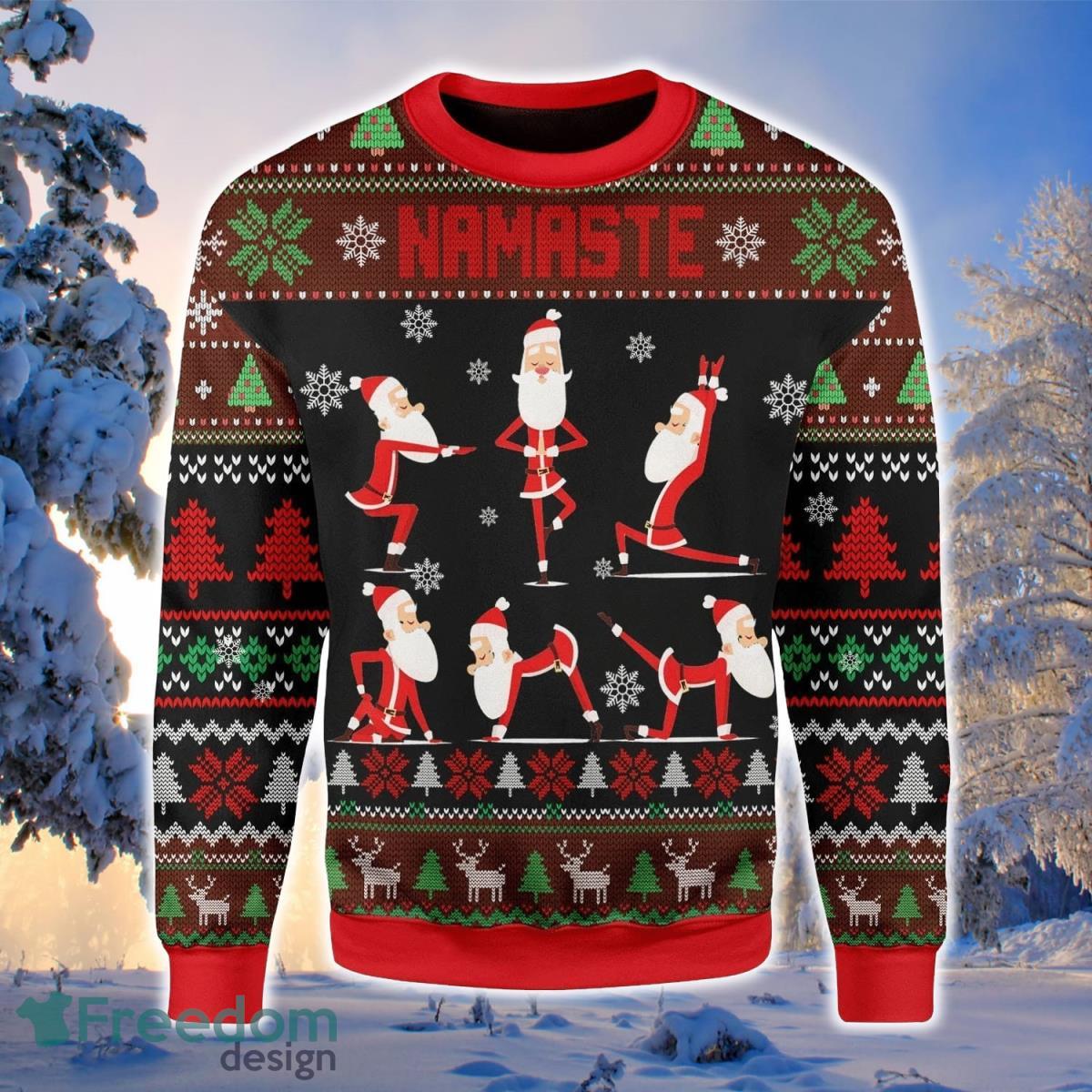 Yoga 3D Sweater Ugly Christmas Sweater For Men Women Product Photo 1