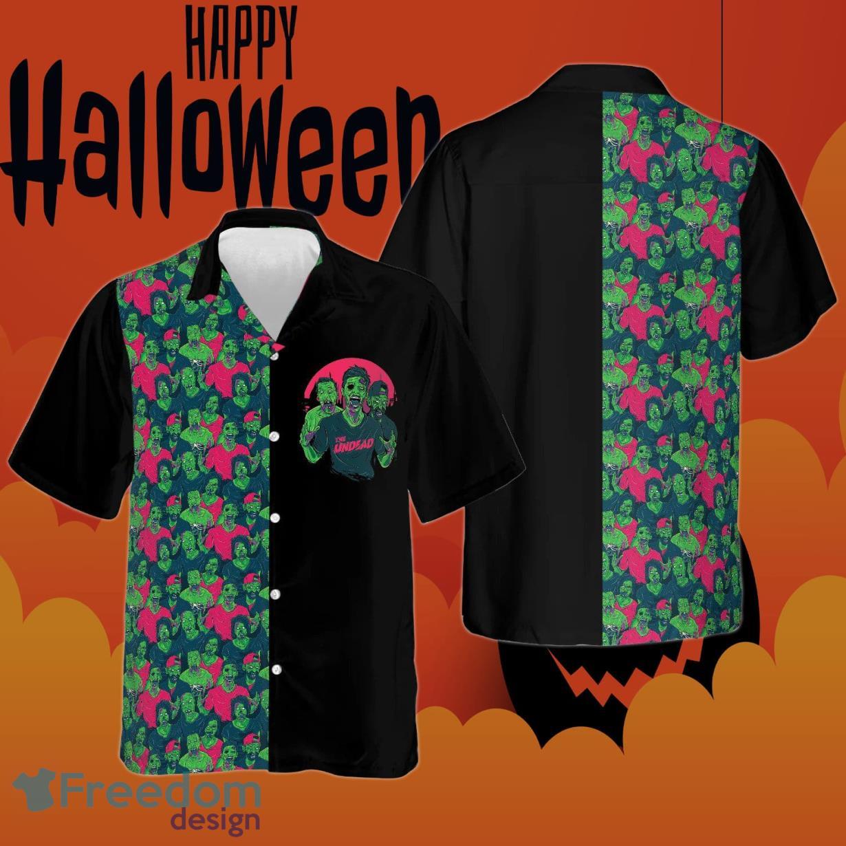 Zombie Walking Out Halloween Hawaiian Shirt Horror Halloween Zombie Themed Clothing Product Photo 1