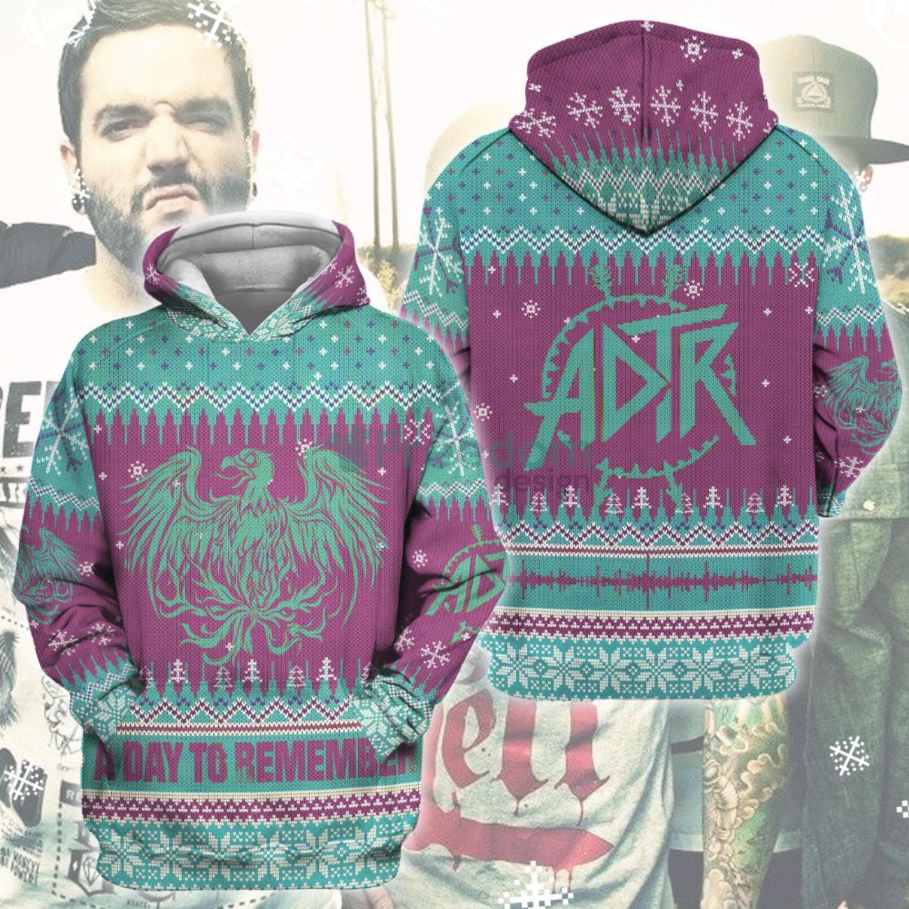 A Day To Remember Christmas 3D Pullover Hoodie Product Photo 1