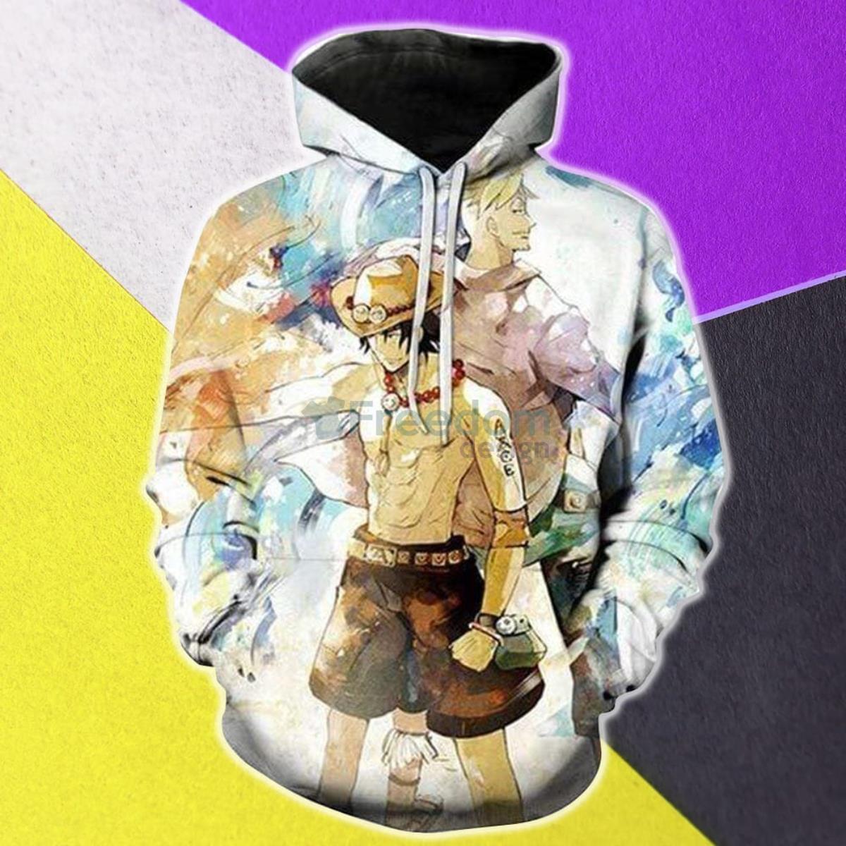 Ace And Marco One Piece Anime 3D Hoodie Product Photo 1