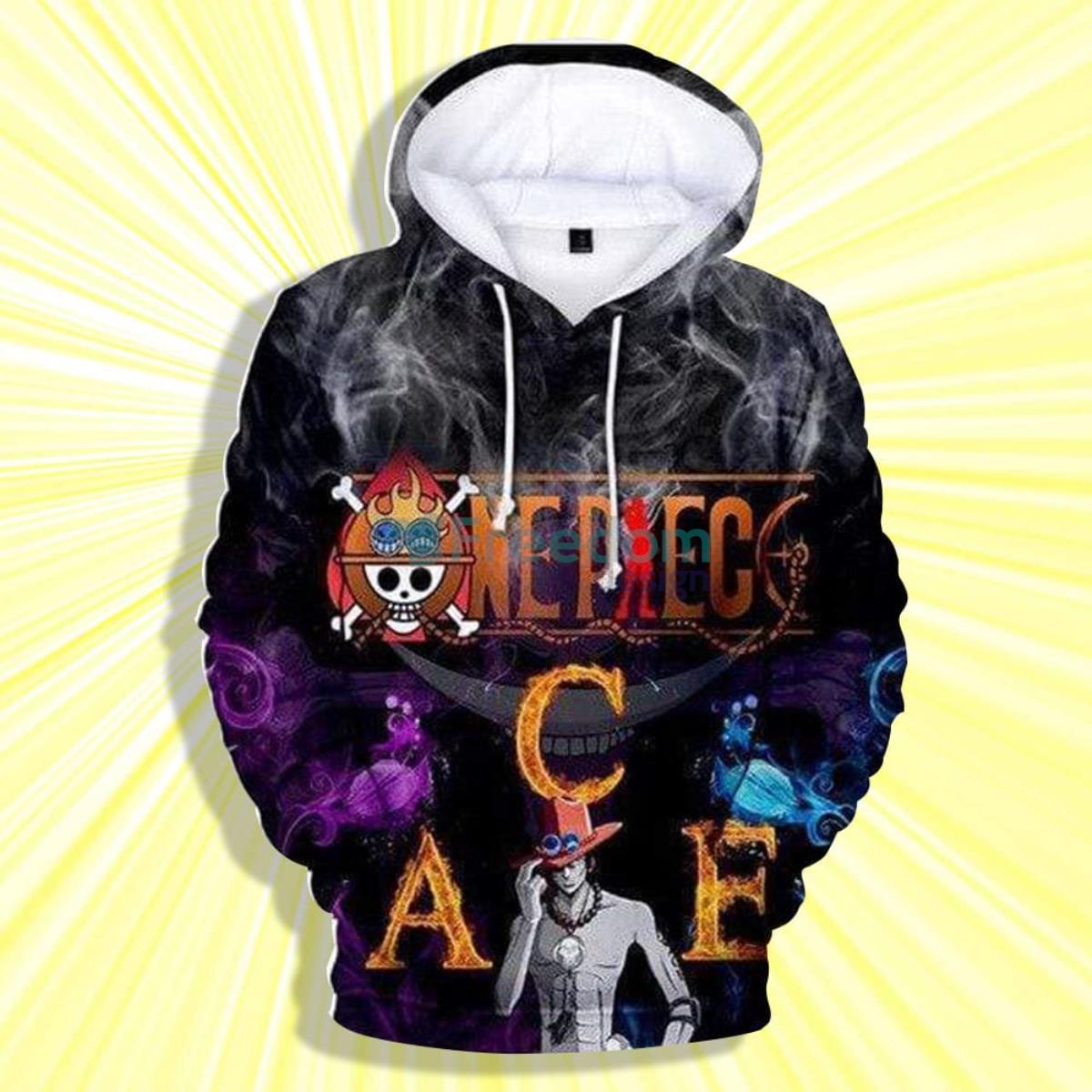 Ace One Piece Anime 3D Hoodie Product Photo 1