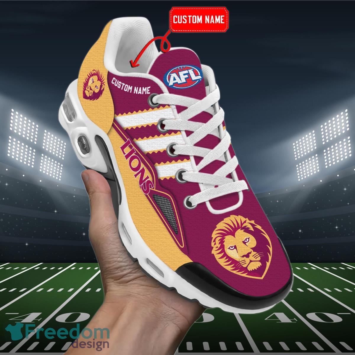 AFL Brisbane Lions Air Cushion Sport Shoes Custom Name Product Photo 2