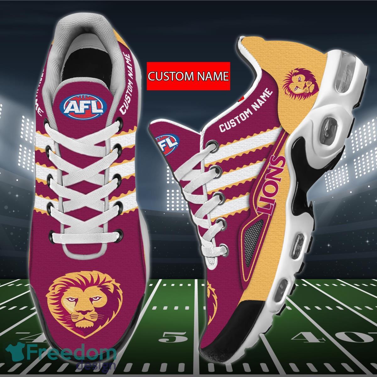 AFL Brisbane Lions Air Cushion Sport Shoes Custom Name Product Photo 1