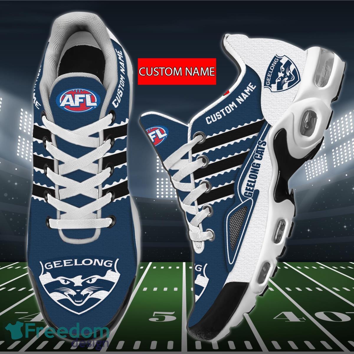 AFL Geelong Cats Air Cushion Sport Shoes Custom Name Product Photo 1