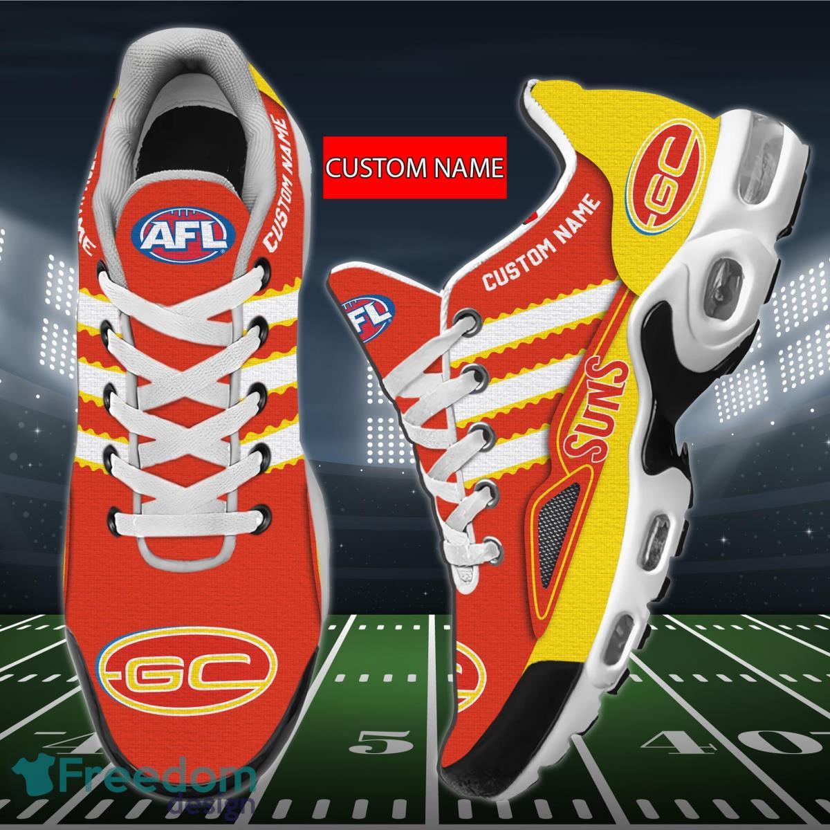 AFL Gold Coast Suns Air Cushion Sport Shoes Custom Name Product Photo 1