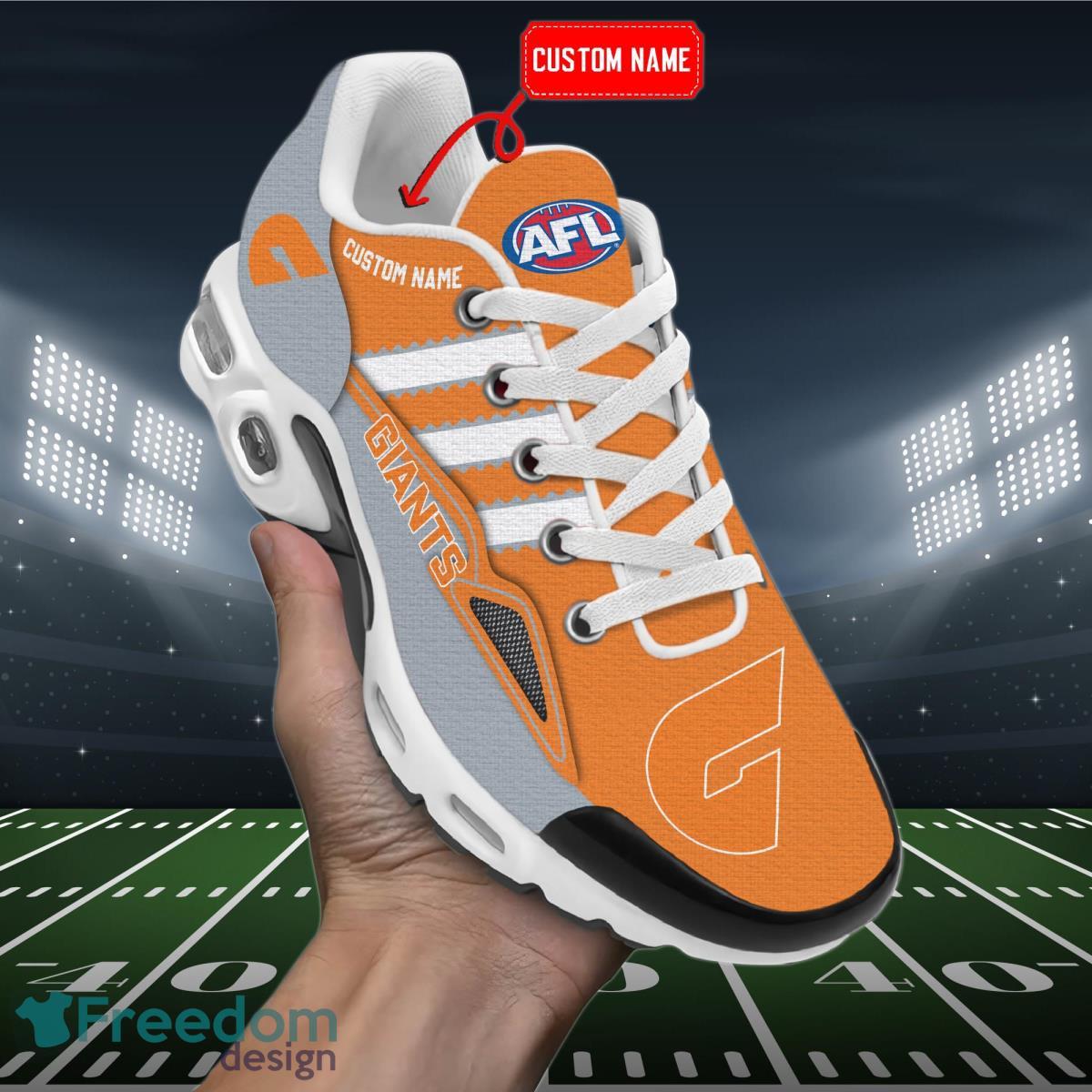 AFL Greater Western Sydney Giants Air Cushion Sport Shoes Custom Name Product Photo 2
