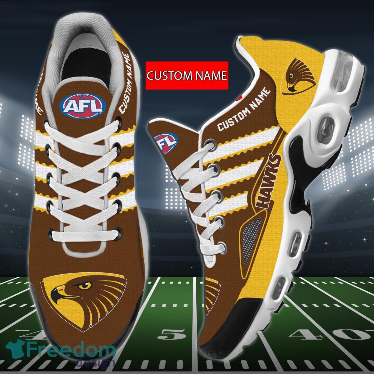 AFL Hawthorn Hawks Air Cushion Sport Shoes Custom Name Product Photo 1