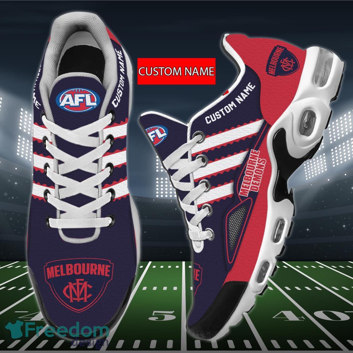 AFL Melbourne Demons Air Cushion Sport Shoes Custom Name Product Photo 1