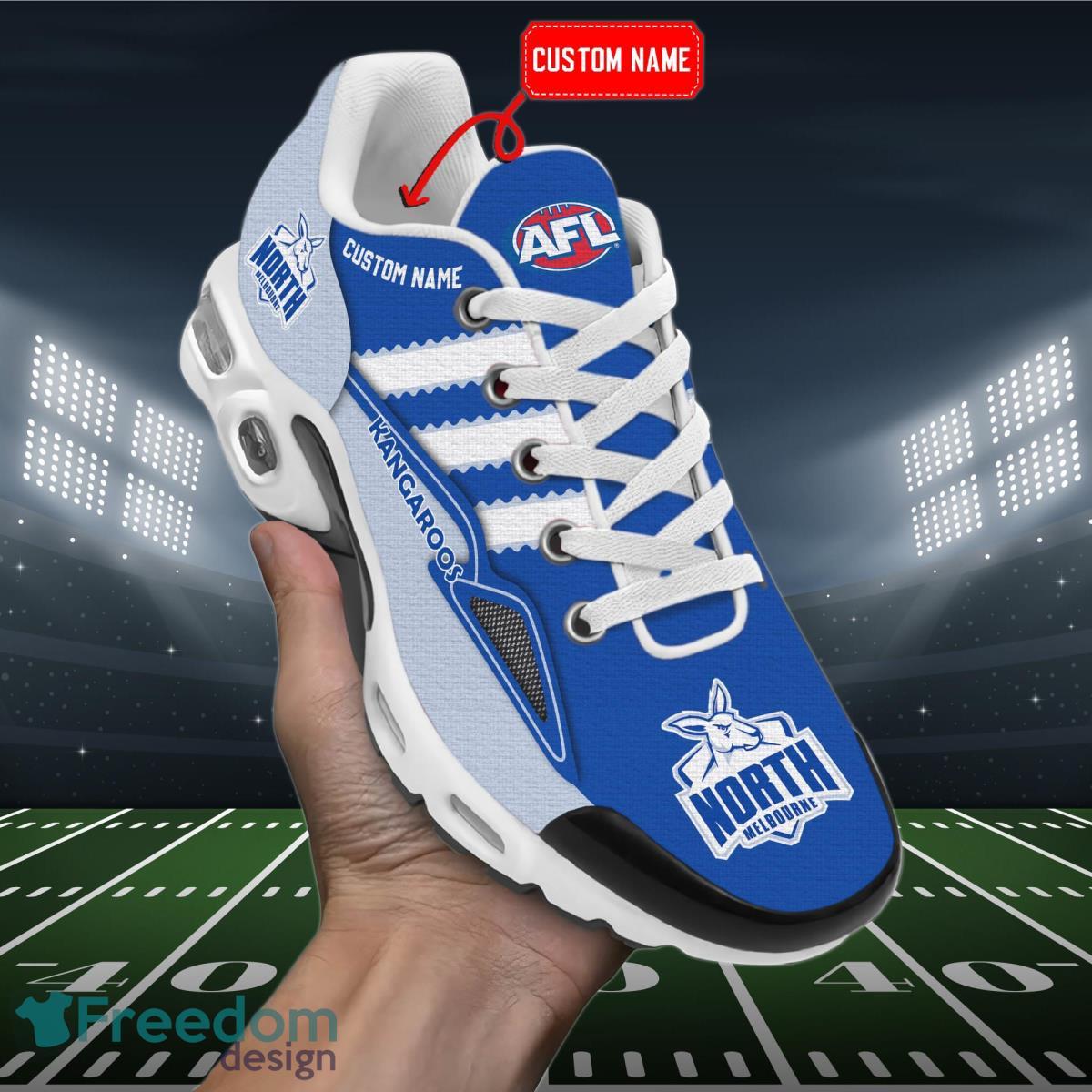 AFL North Melbourne Kangaroos Air Cushion Sport Shoes Custom Name Product Photo 2
