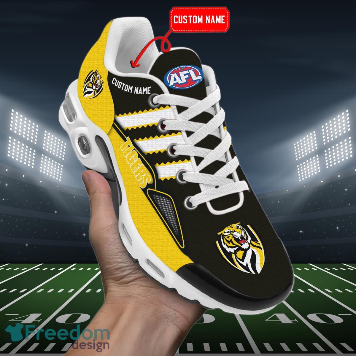 AFL Richmond Tigers Air Cushion Sport Shoes Custom Name Product Photo 2