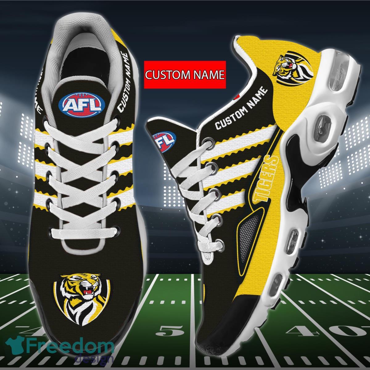 AFL Richmond Tigers Air Cushion Sport Shoes Custom Name Product Photo 1