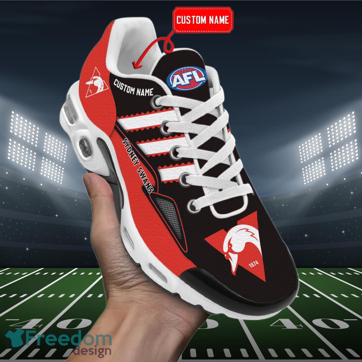 AFL Sydney Swans Air Cushion Sport Shoes Custom Name Product Photo 2