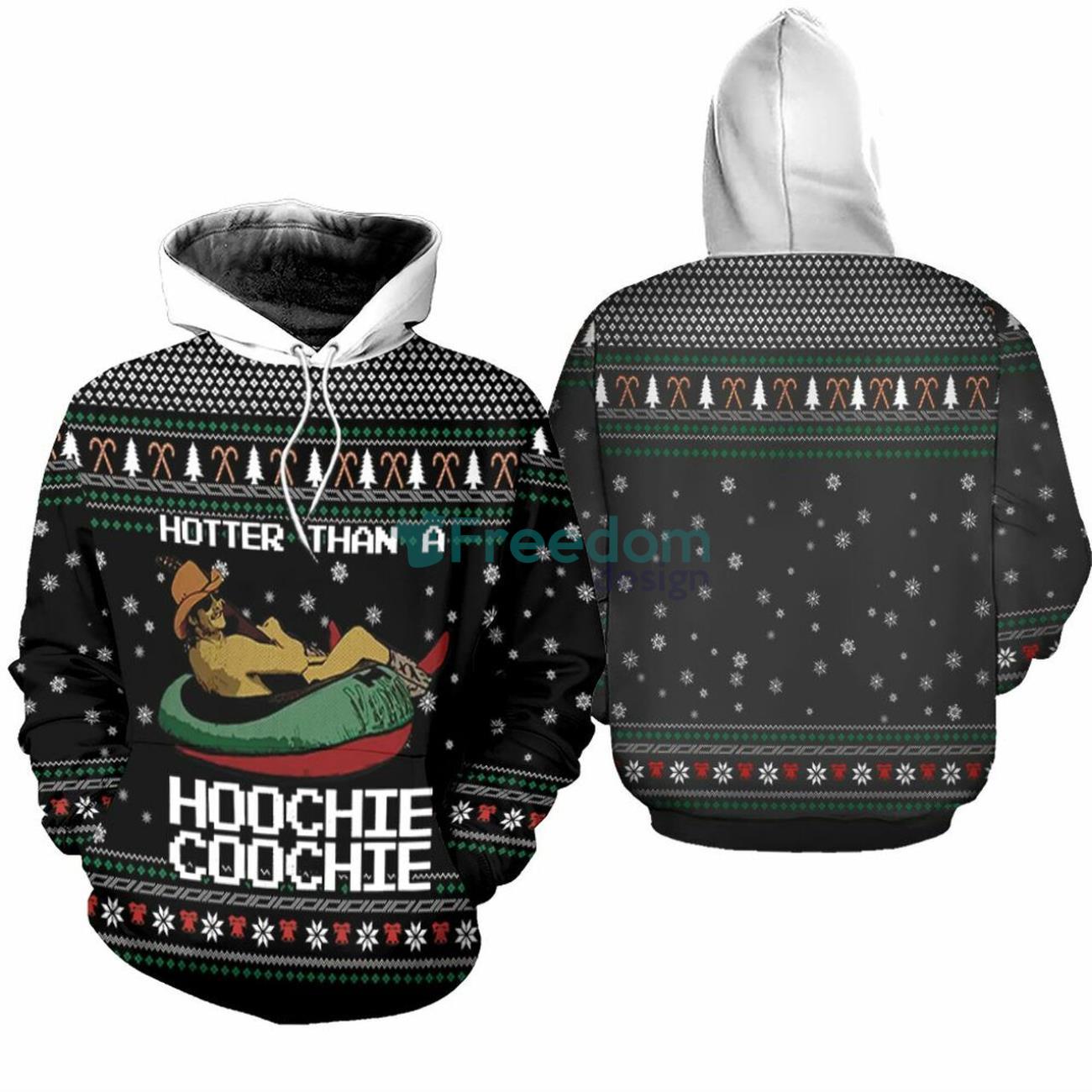 Alan Jackson Chattahoochee Hotter Than Hoochie Coochie Christmas 3D Pullover Hoodie Product Photo 1